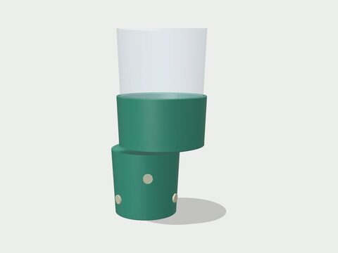 Cup-holder insert seating a shaker upright